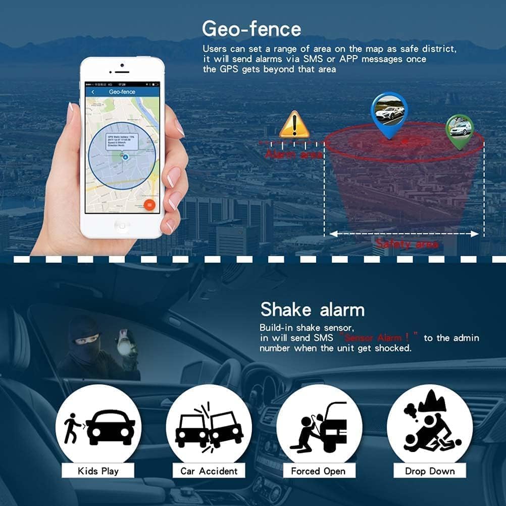Traceur GPS 4G Winnes 20000mAh pour Voitures, APP sans Abonnement Suivi de Localisation en Temps Réel Batterie Autonomie en Veille de 240 Jours, Aimant Puissant, Localisation par SMS/Application/Web