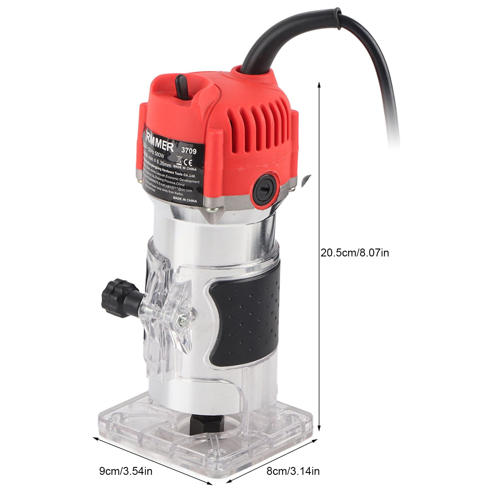 Fresatrice Verticale per Legno Elettrica, 220V 30000R/MIN, Trimmer Manuale per Laminazione, Spina UE
