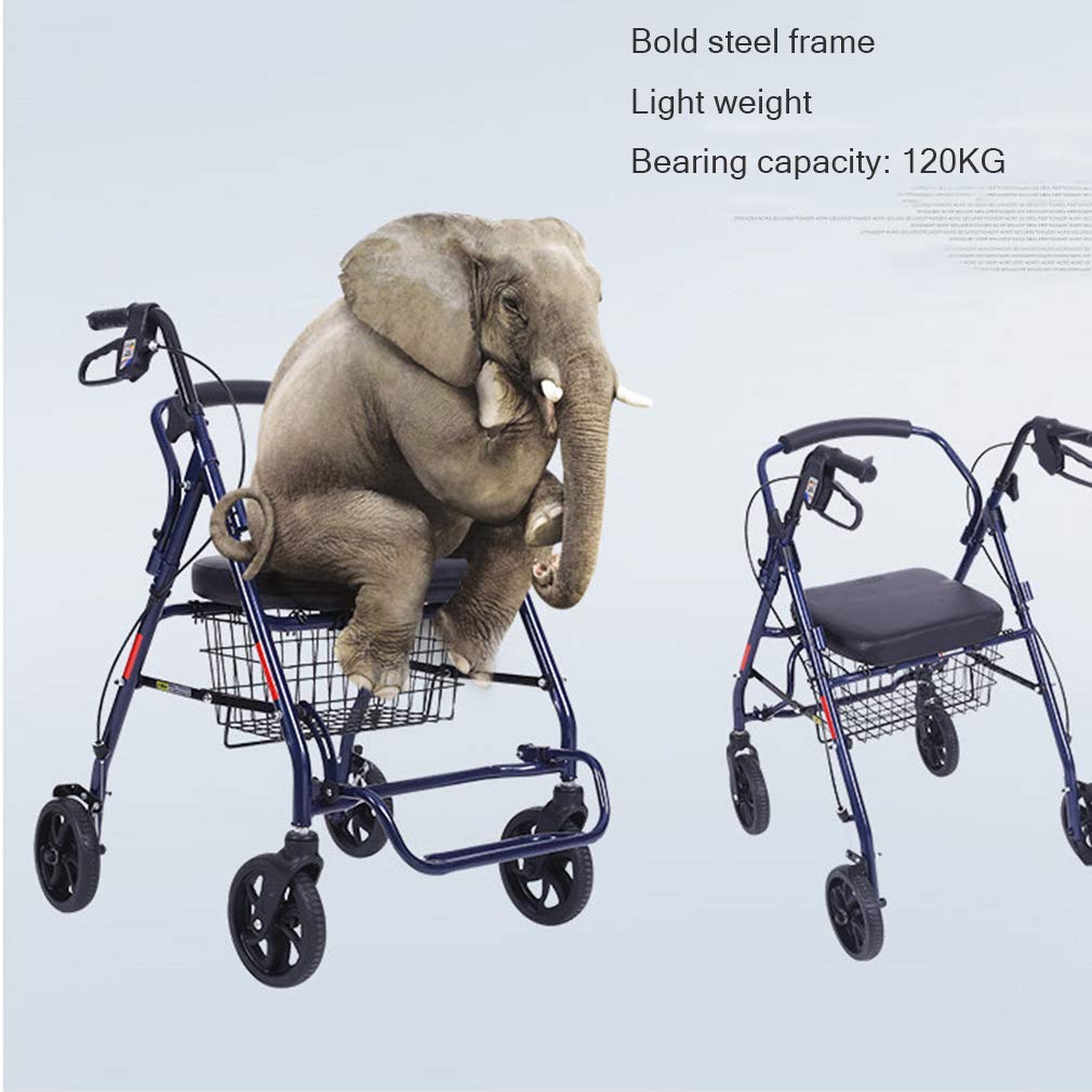 Rollator Walker, pomoc do chodzenia, super lekki aluminium, mobilny przenośny chodzik Rollator z 4 kołami dla seniorów Interesting