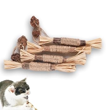 NILUTO Catnip Toys Chew Sticks Cat Teeth Cleaning Chew Toy for Silvervine Sticks Catnip Plants Sticks - Cleaning Teeth Make Your Cat Feel Calm and Relaxed Cat Chew Toy Suitable for All Cats