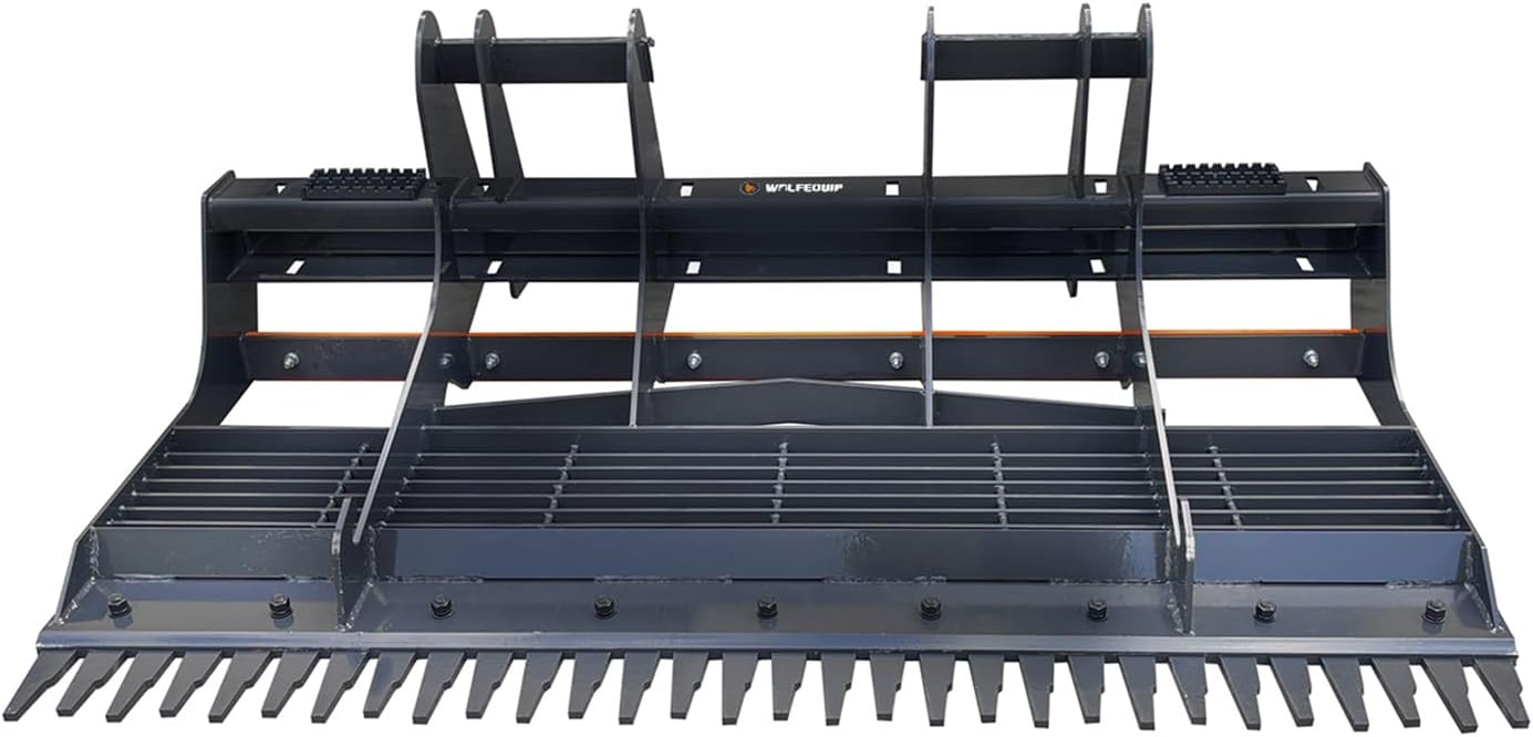 Skid Steer Attachment leveler harrow Medium Duty Land Leveler for Skid Steers, 78" Wide, Ideal for Landscape, Gravel Driveway Redressing & Soil Prepping​