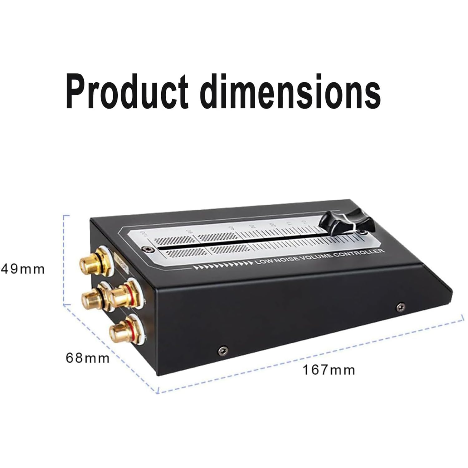 Regulator głośności audio, sprzęt do regulacji głośności, regulacja głośności 128 mm, wyjście/wejście stereo, nie wymaga zasilania w domowym systemie stereo, głośnik przedwzmacniacza