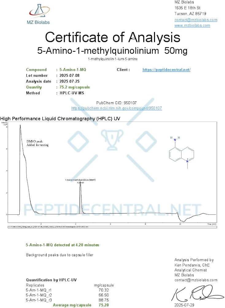 Buy 5-AMINO-1MQ NAD+ (3RD Party Tested) Online Nigeria