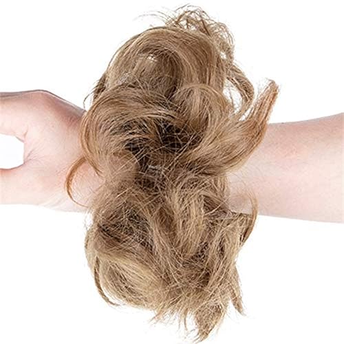 Miniatura 4 de Extensiones de cabello desordenado, coleta, peinado recogido, Moño, Marrón Jengibre