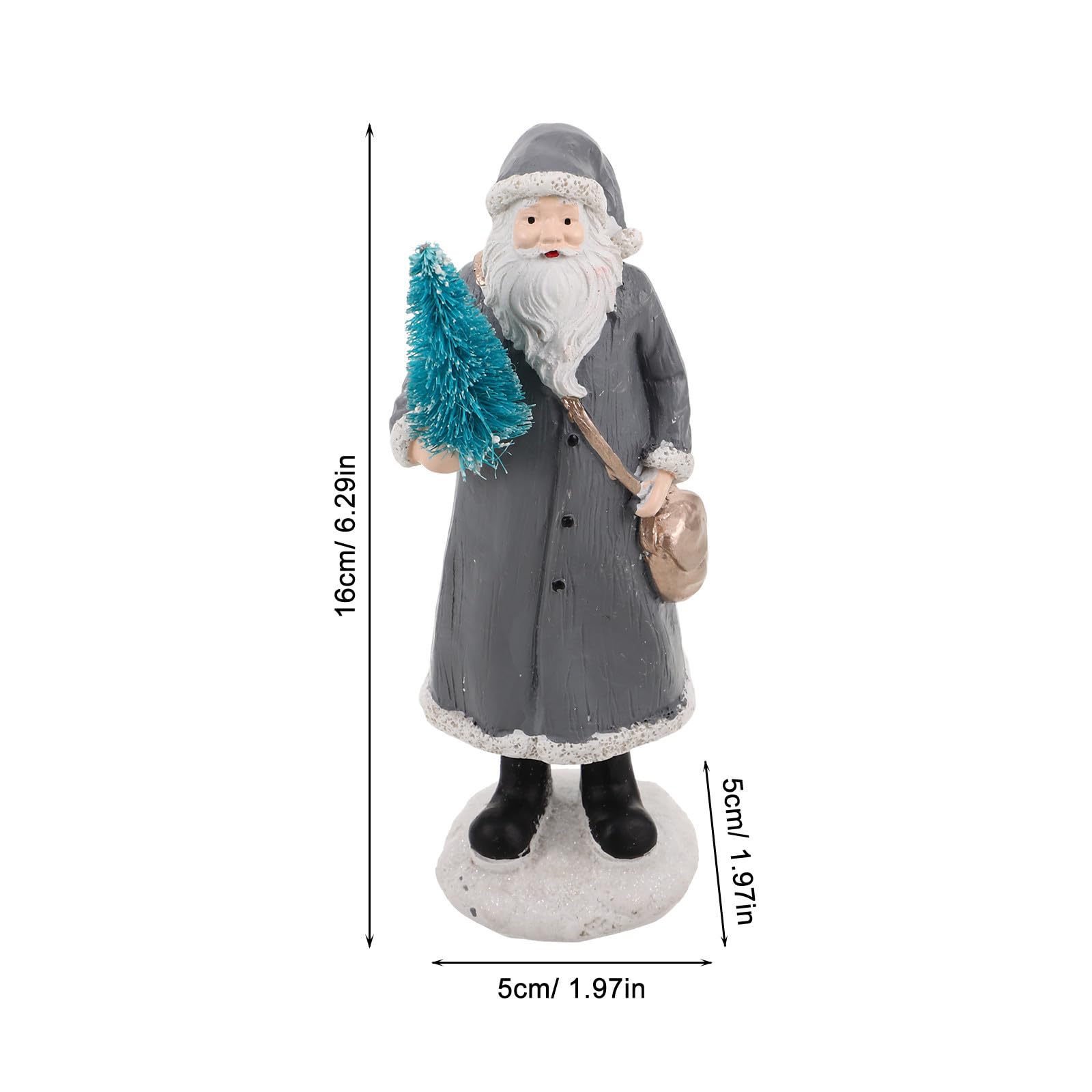 minkissy Statuetta Babbo Natale in Resina, Decorazione Creativa da Tavolo