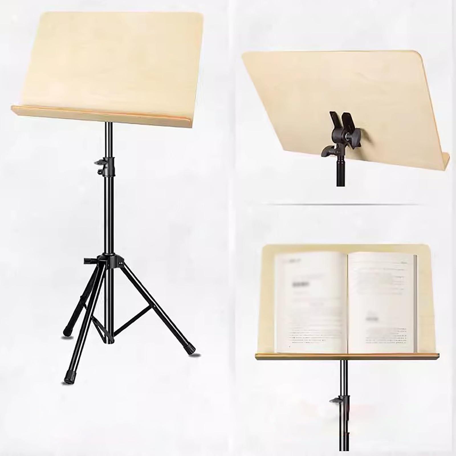 Musikbuchständer Tisch-Notenständer, zusammenklappbarer aus Holz(1.5m)