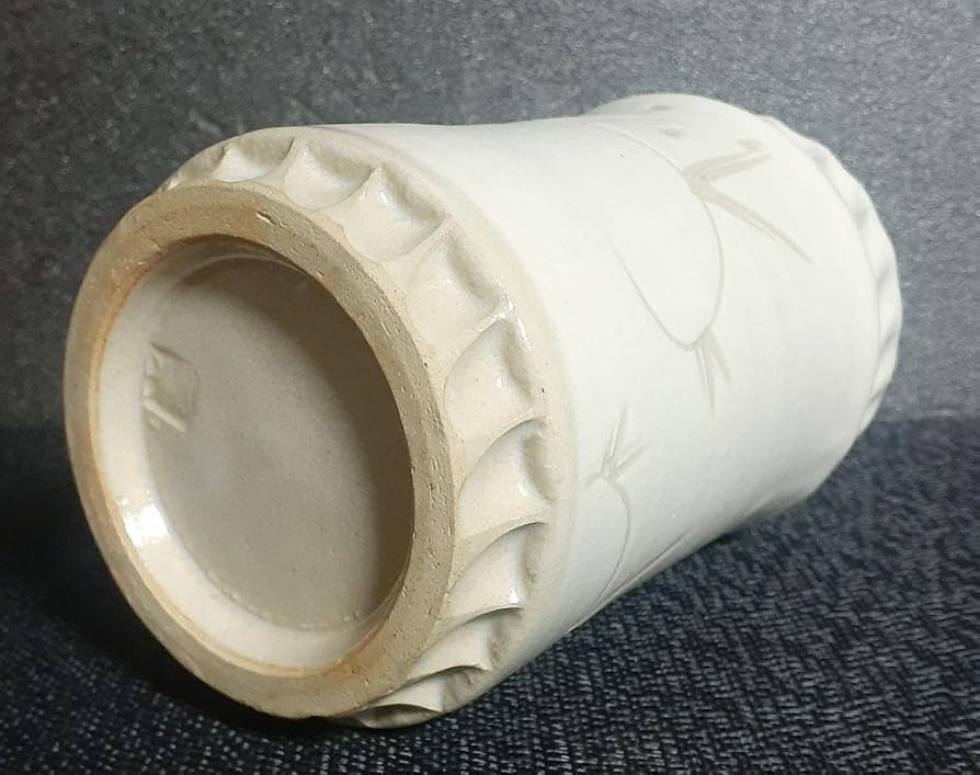 Amazon.co.jp: 希少作家 長池潤一 作 化粧連理草文花器 師 人間