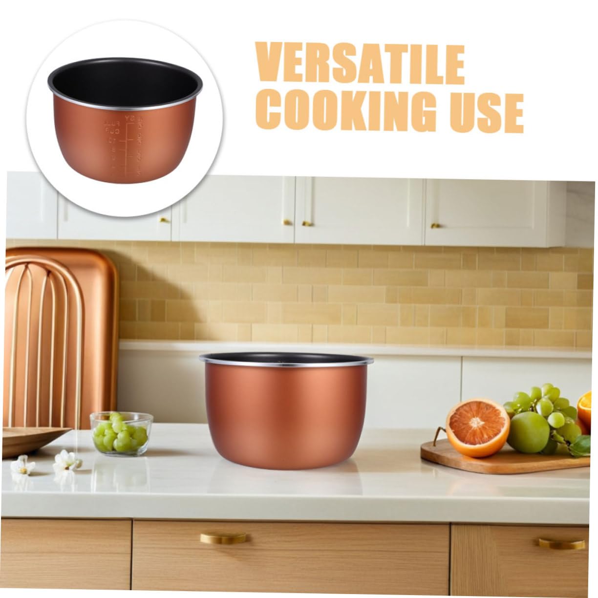 Cuoci Riso Ricambio 5l in Lega di Alluminio, 2 Pezzi | Rivestimento Antiaderente, Design Ispessito, per Ricette a Riscaldamento Prolungato e Pasti Familiari Quotidiani