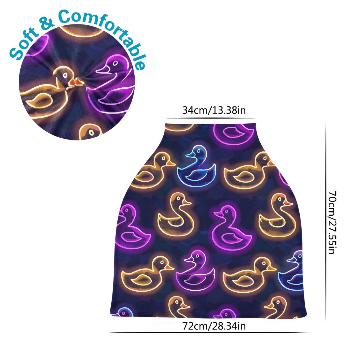 Baby Car Seat Canopy Covers Nursing Cover Stretchy Boys Girls Neon Ducks Carrier Cover Breastfeeding Cover Breathable