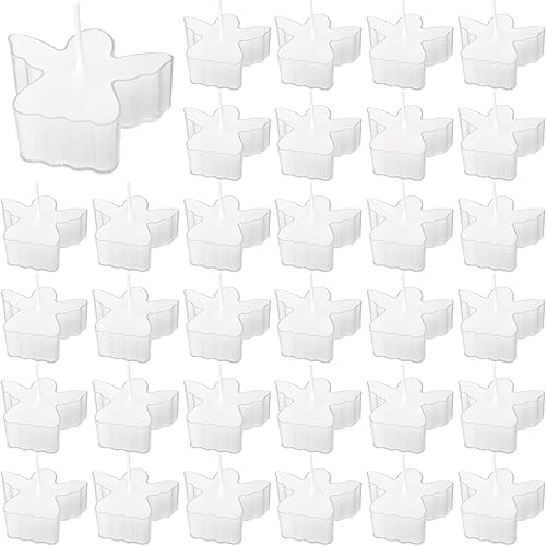 Juego de 36 velas de ángel blanco de bautismo, velas de baby shower, velas de bautismo, regalos de bautismo para invitados, niñas, niños, amigos,
