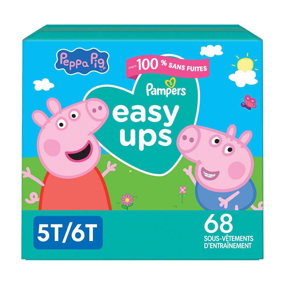 Pampers Easy Ups Training Underwear Girls Size 7 5T6T, 68 Count - 3