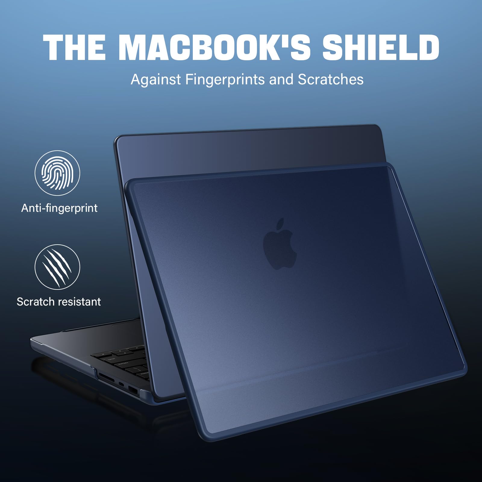 Etui do MacBook Air 13,6 cala M4 M3 M2 2025-2022, model A3240 A3113 A2681, [etui zapobiegające pozostawianiu odcisków palców z odporną na pęknięcia krawędzią z tworzywa TPU], twarde etui