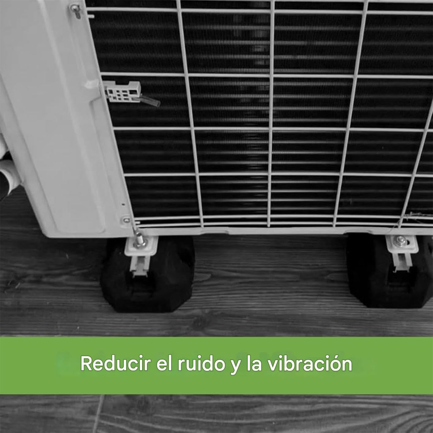 Base De Suelo Para Aire Acondicionado 4 soportes antivibración para aire | Base Para Climatización Y Bomba De Calor Exterior Hogar Split Condensador Bomba De Calor Compresor Suelo Te
