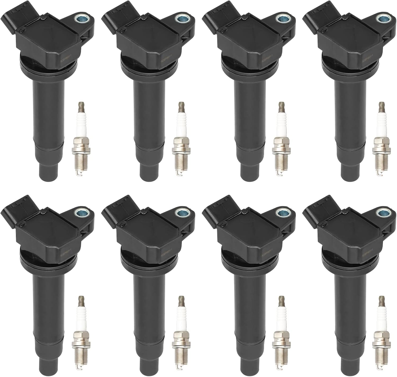 Set of 8 UF230 Ignition Coils & Ignition Spark Plugs Compatible with V8 4.3L 4.7L 1998-2009 Lexus GS430/ LS430/ GX470/ SC430/ LX470, Toyota 4Runner/ Land Cruiser/Sequoia/Tundra