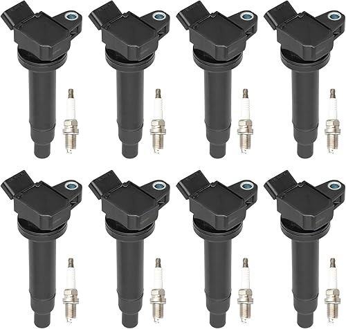 DRIVESTAR Juego de 8 bobinas de encendido de iridio bujía 2003-2007 para Lexus GS430 4.3L 2003-2009 para Toyota 4Runner 2000-2009 Tundra Land