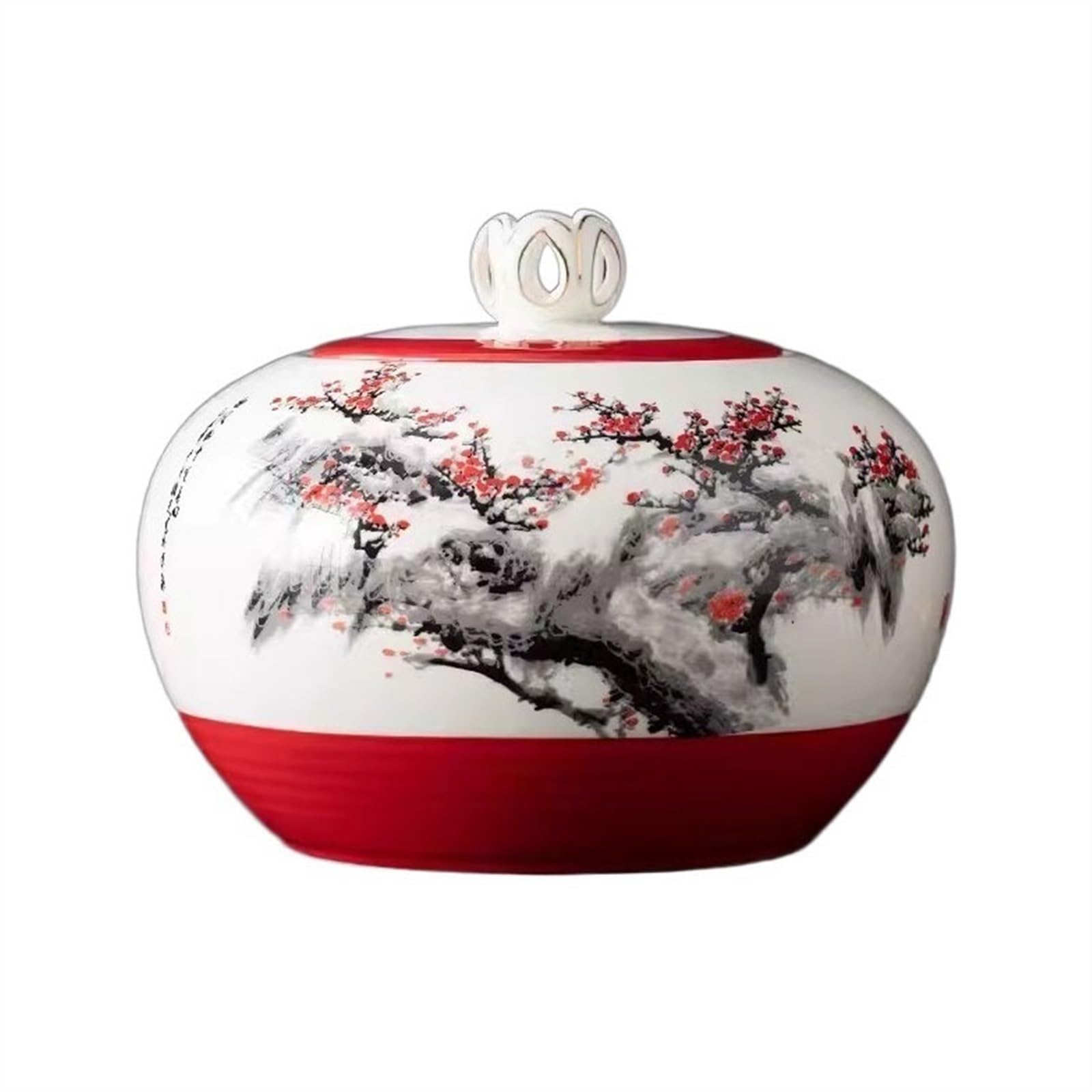 Hand-painted Ceramic Tea Canister Large Sealed Storage Jar Practical