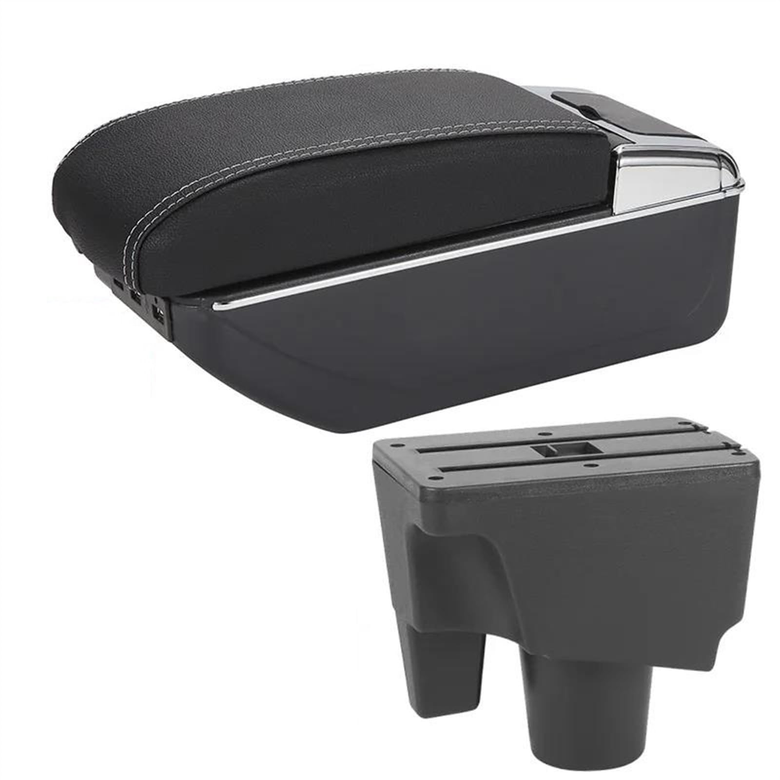 Ysdsls A3 Black White 7Usb Car Armrest Box Storage Dedicated Retrofit Parts Interior Accessories For Prius C For Aqua