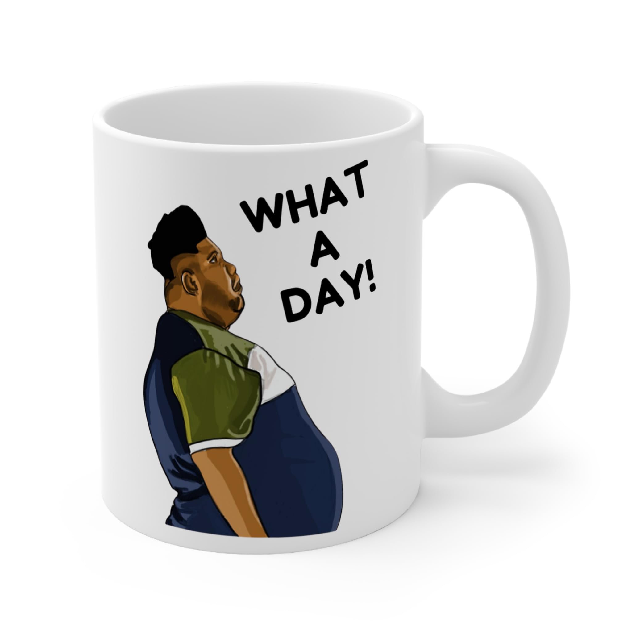 Funny What A Day Work Mug, Novelty Harvey Price Viral Meme, Office Humour Coffee Cup, Bad Day Mug, Gift for Colleague, Friend, Him or Her (Mug, White 11oz) — image 1