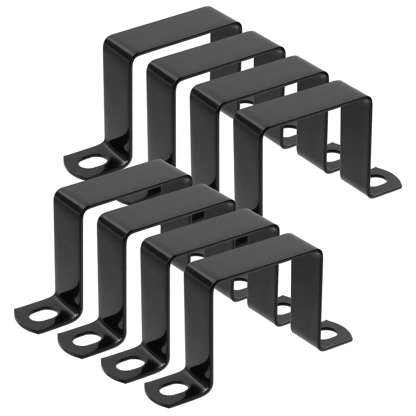Semetall 2x2" Square Tube Strap Clamp - Stainless Steel U-Shaped Heavy Duty Clamps, 8-Pack Corrosion-Resistant Pipe Brackets for Plumbing, Furniture &