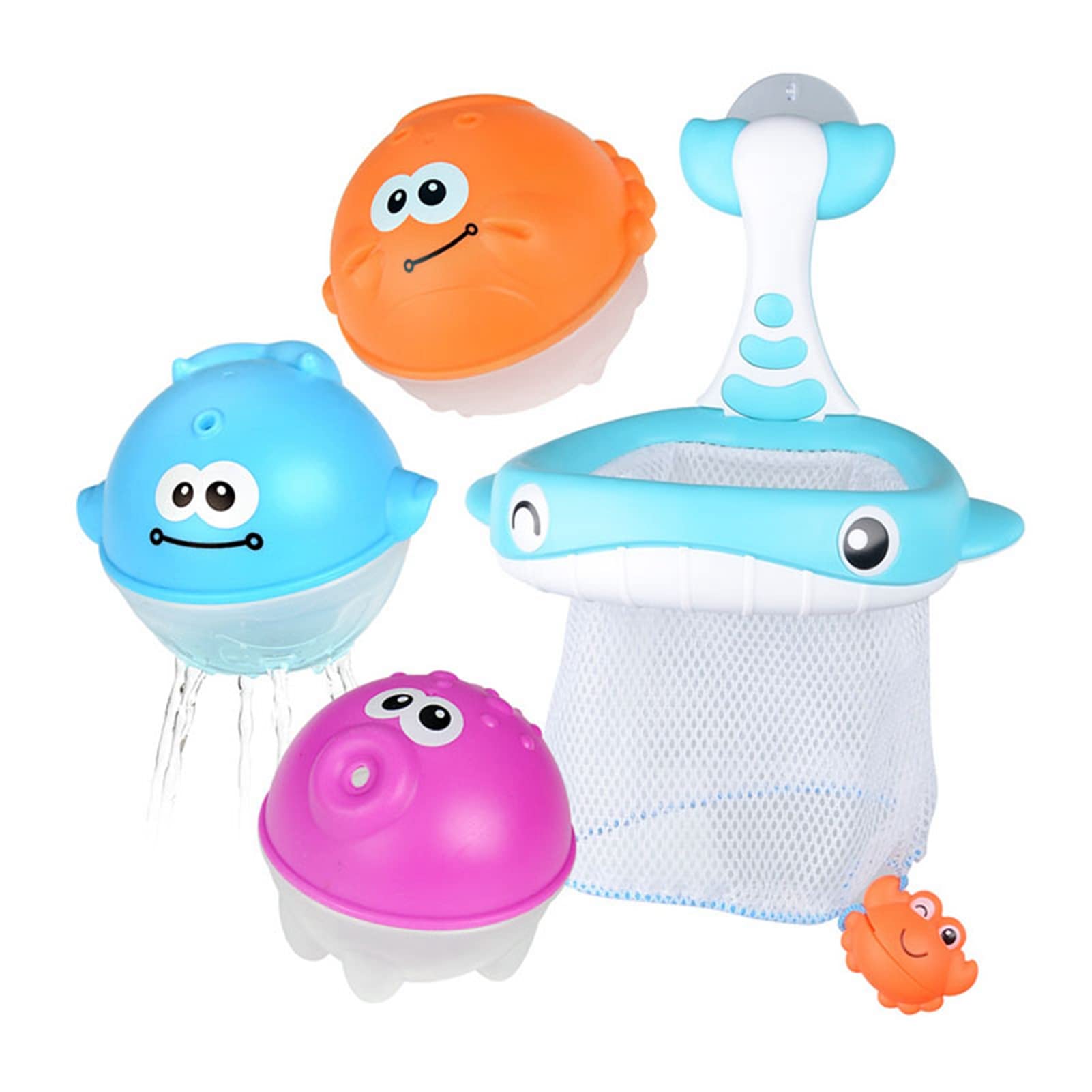 Baby-Badespielzeug, Lustiges Wasserspray, Schwimmendes Netzspielzeug für Kleinkinder, Körperkoordinationstraining Zum Baden, Hochwertiges Kunststoffmaterial