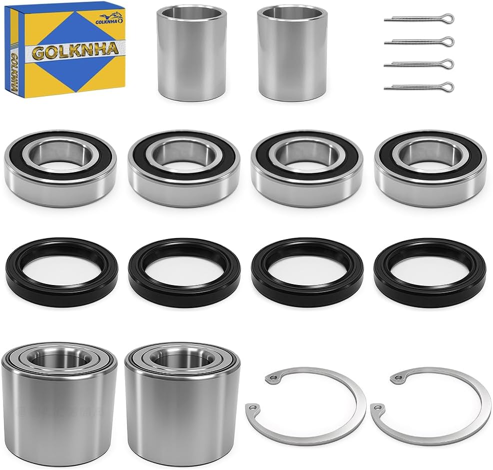 Front & Rear Axle Wheel Bearing Seal Kit for Kawasaki Mule 3000 3010 3020 4000 2510 4020 Diesel KAF620/KAF950/KAF/950/620