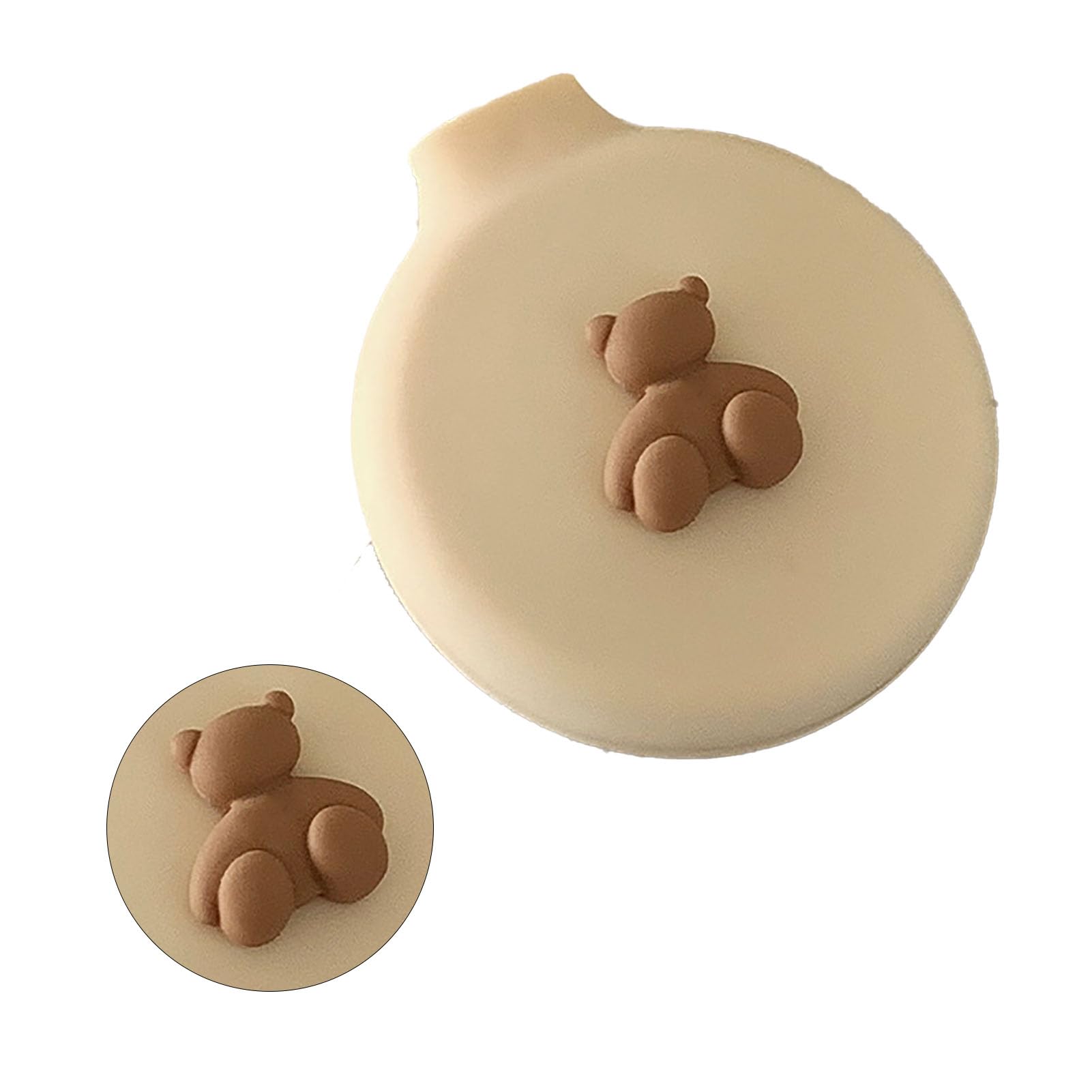 Round Mini Hair Brush with Mirror - Image 3