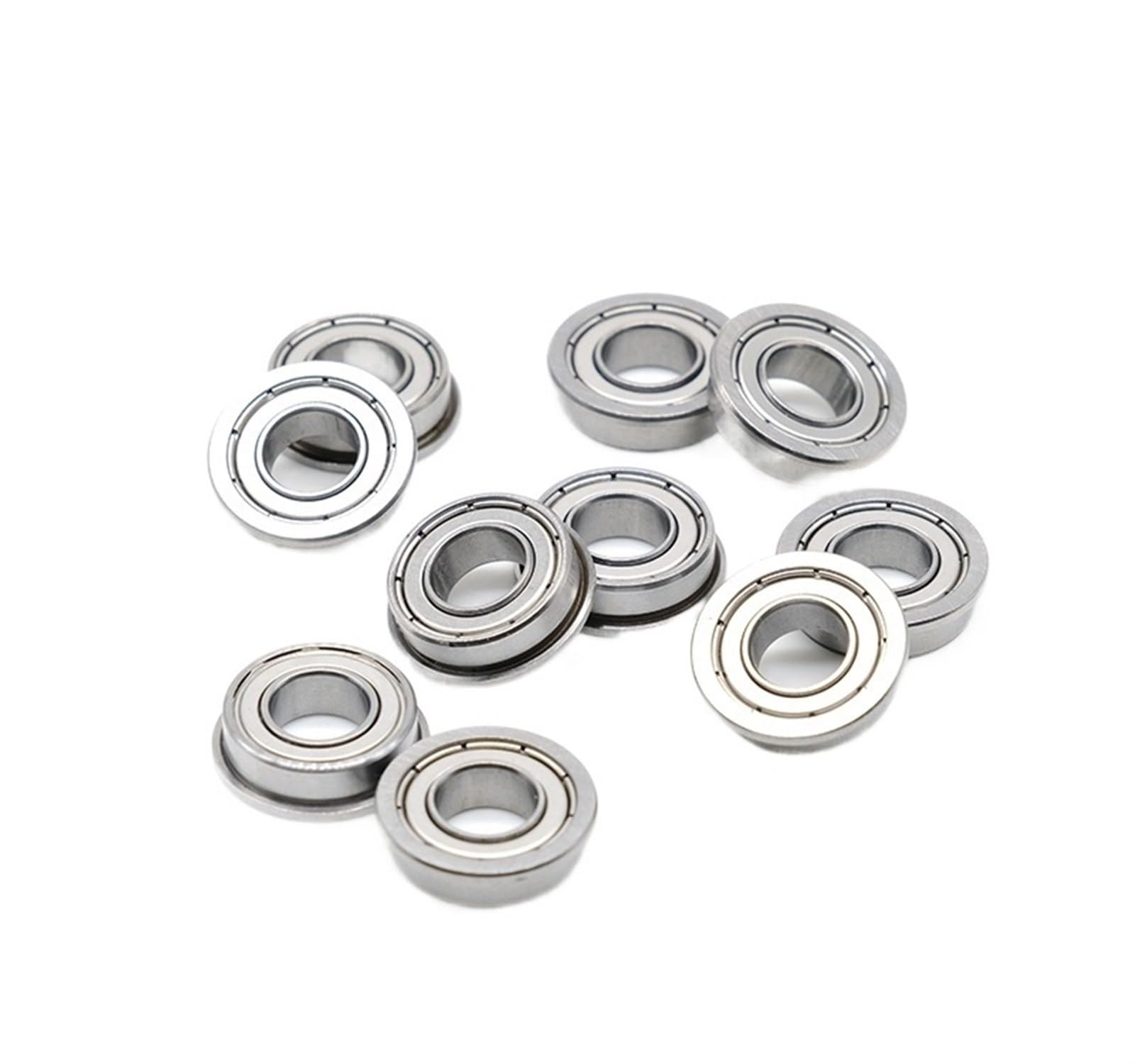 VSPPJYFG Bimetal Seal Shield Micro deep Groove Bearing 10pcs F688ZZ 8x16x5mm ABEC-7 Flange Bearing Miniature Flanged Ball Bearings