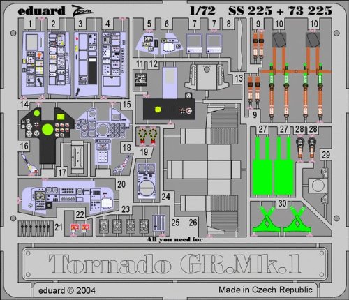 Eduard Accessories ss225 Modelo Diseño accesorios Tornado Talla MK.1 , color/modelo surtido