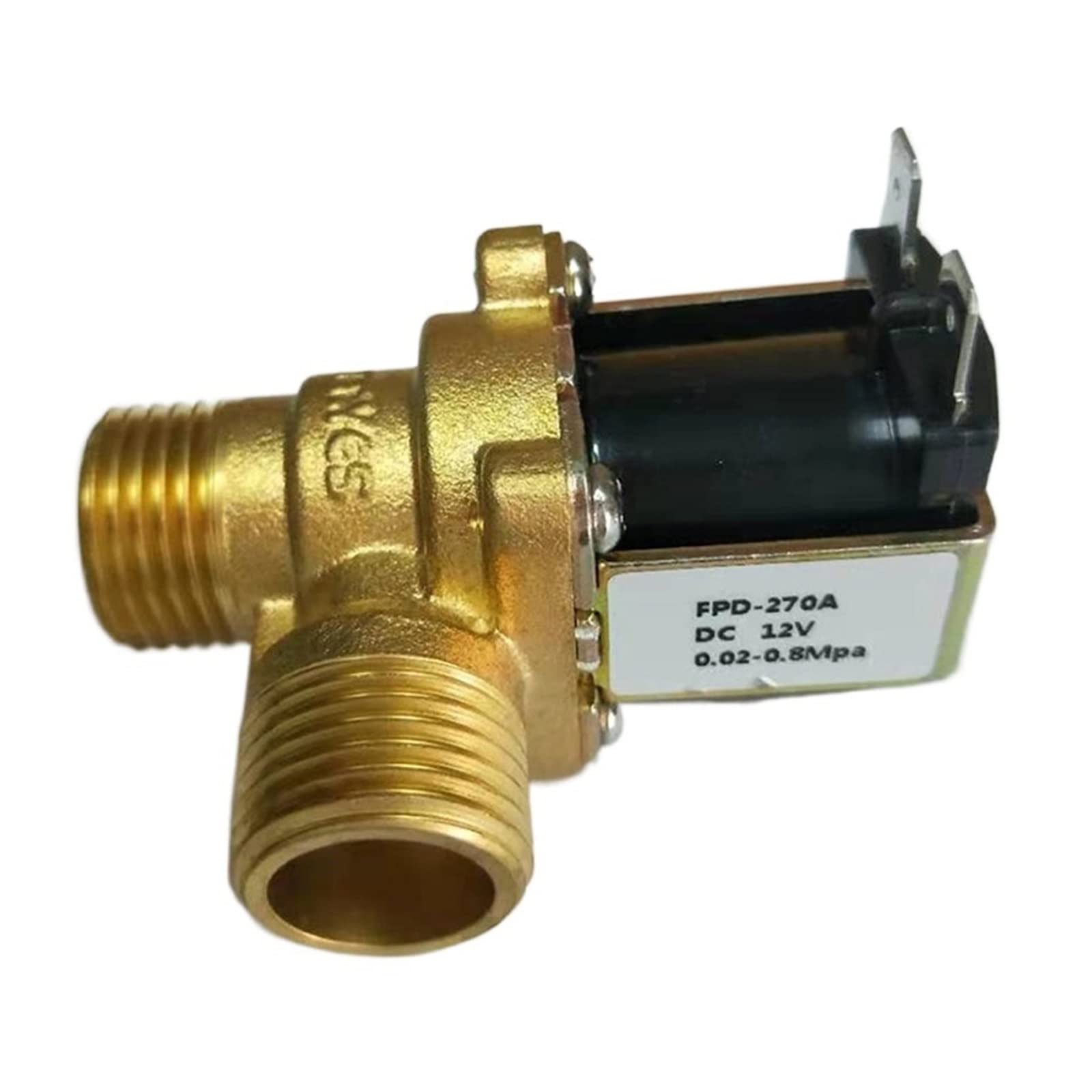 AOXIIUNNH Withstand high Pressure and Temperature Extremes Hot 220V DC 12V 24V DN15 G1/2 Brass Electric Solenoid Valve Normally Closed Water Inlet Switch with Filter(24V)