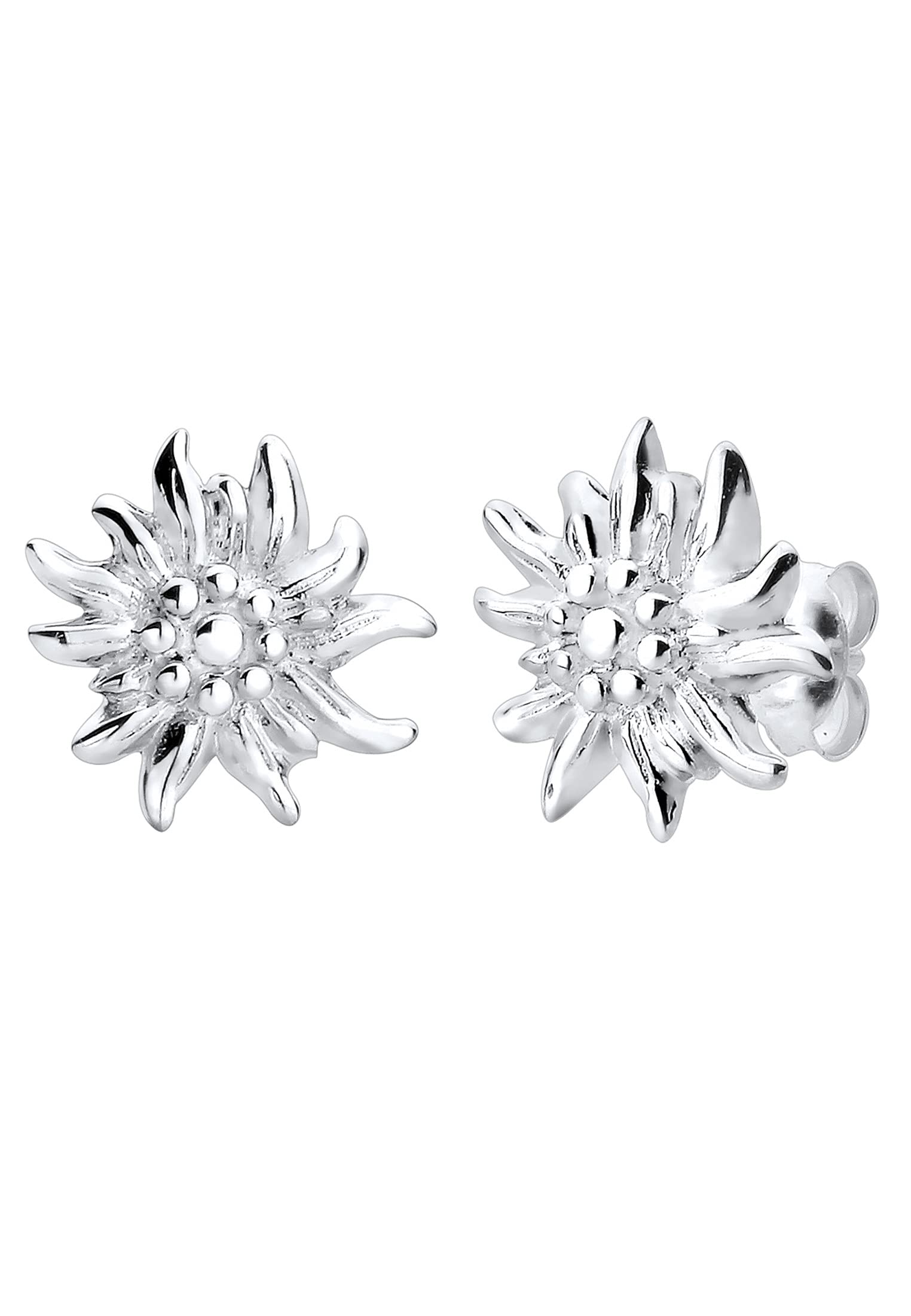 Elli Earrings Ladies Stud Earrings Edelweiss Traditional in 925 Sterling Silver