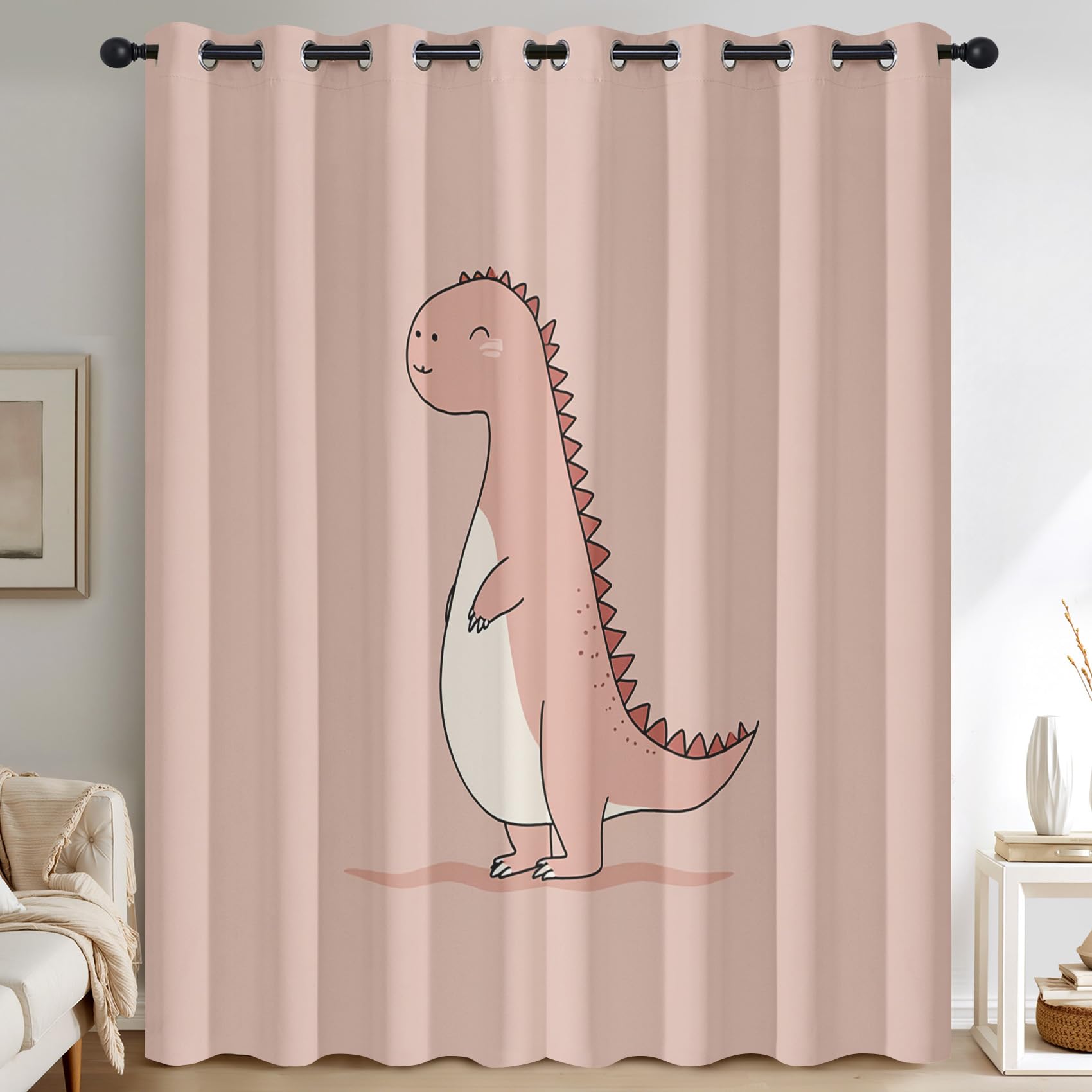 Générique Lot de 2 Rideaux Dinosaure Mignon 140x260 cm (LxH)