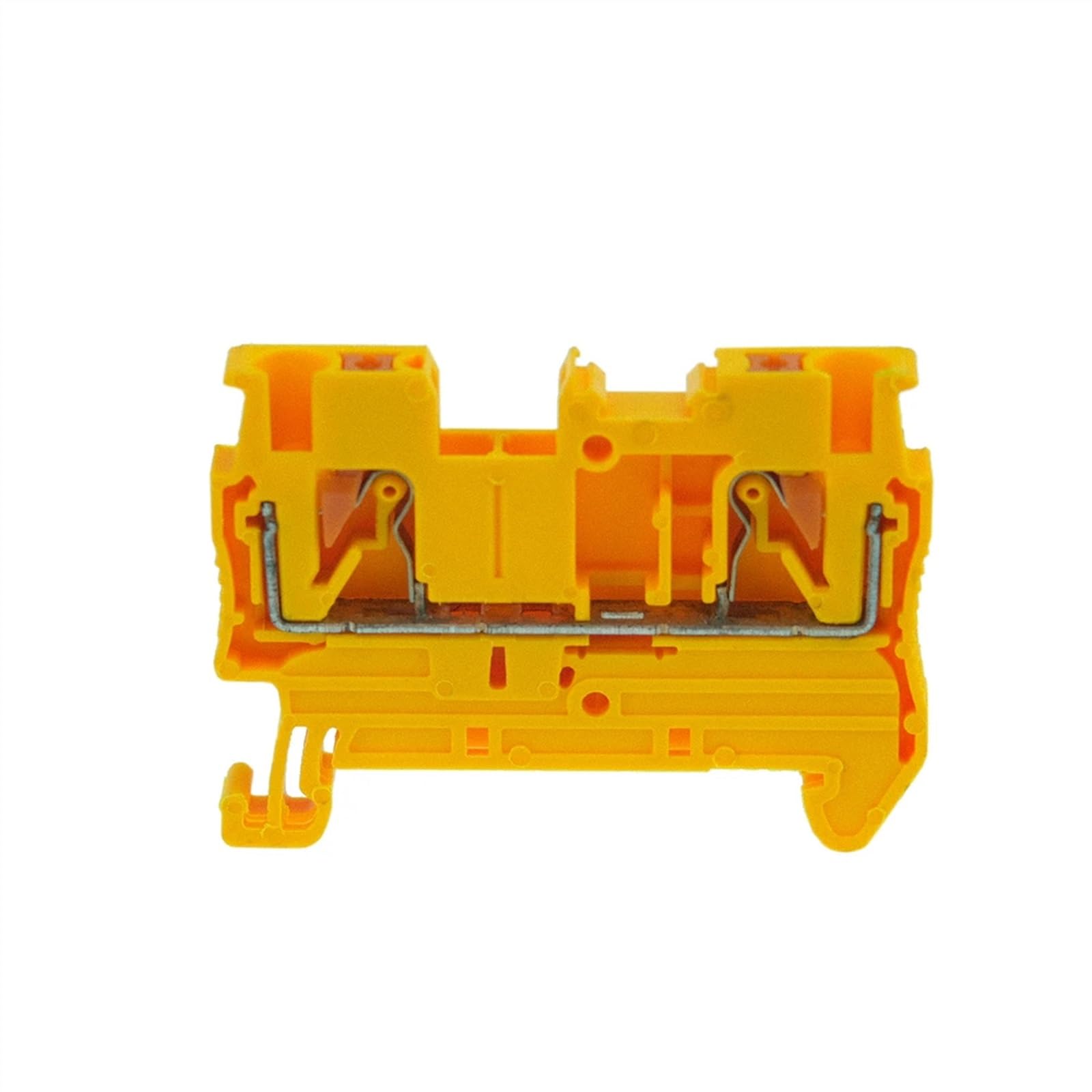 100 morsettiere per guida DIN, 7 colori, PT-2,5, a molla, elettrica, connettore PT2.5, conduttori di cablaggio (giallo)