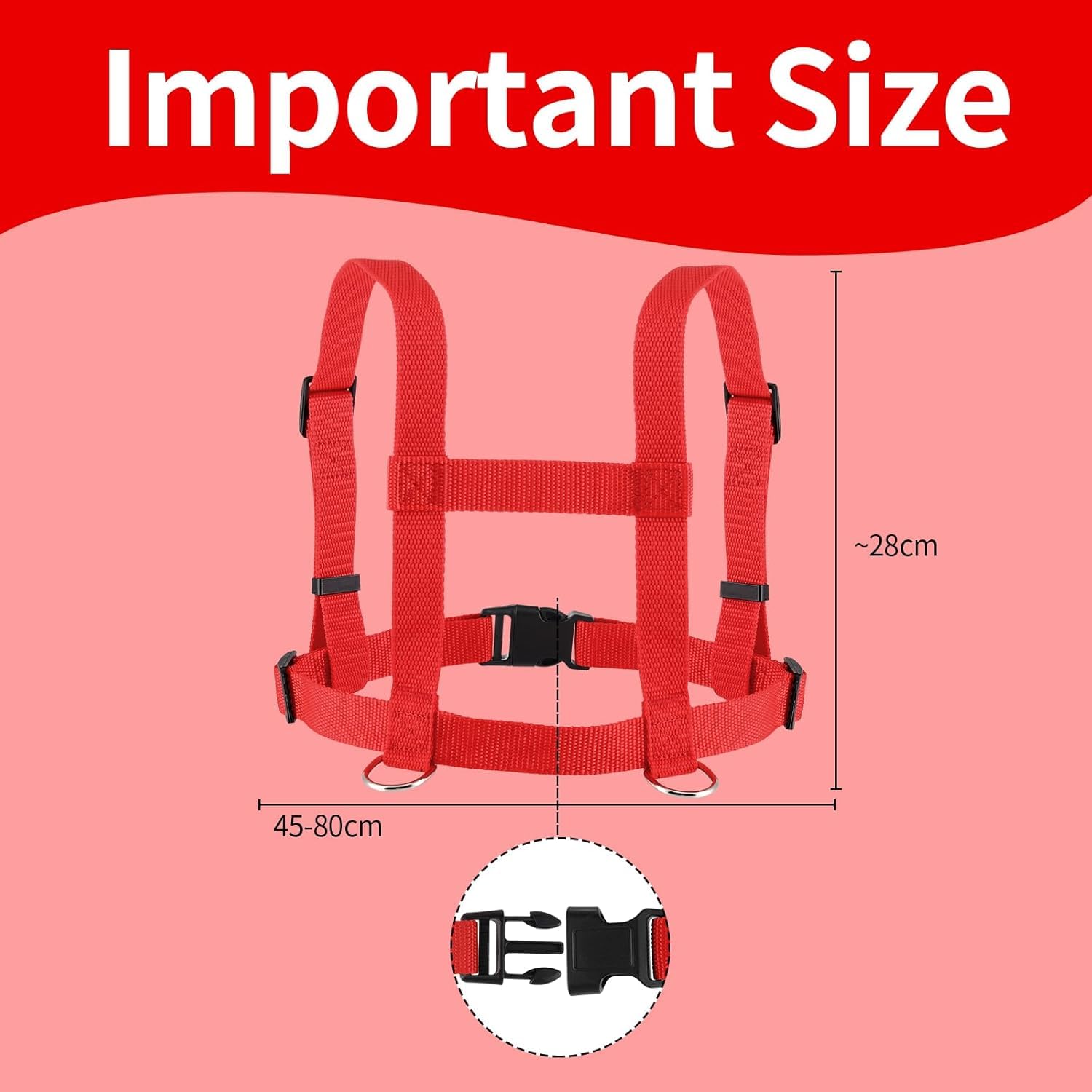 2 Pack Kids Play Horse Leashes Red Horse Leash Kids Toy Horse Leash Horse Leash Harness for Boys Girls - Image 2
