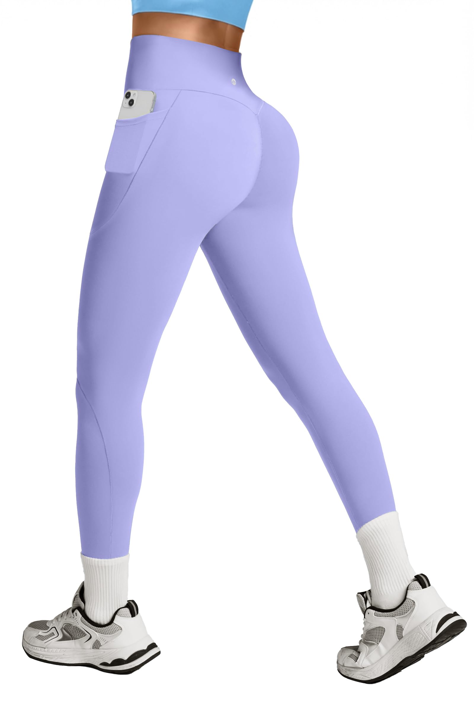 Heathyoga Scrunch Butt Lifting Leggings with Pockets for Women Yoga Pants | Sculpting Compression, No Front Seam, High Waisted, Tummy Control, 4-Way Stretch, Squat Proof, For Workout Pilates Yoga Gym