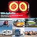 Kohree 12V Submersible LED Trailer Lights Kit, Super Bright LED Utility Brake Turn License Tail Lights, with Wiring Kit & 2 Marker Lights for Boat RV Truck Snowmobile Under 80 Inches