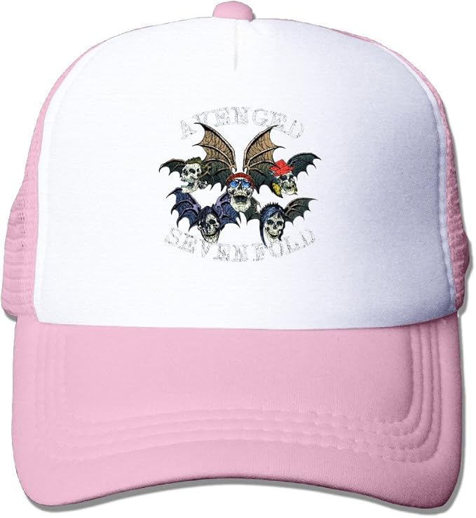 Men Mesh Cool Baseball Hats Avenged Sevenfold Band Skull Pink at Amazon