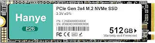 Hanye 内蔵型 SSD 512GB PCIe Gen3x4 M.2 NVMe 2280 3100MB/s 3D NAND E26 国内正規品 メーカー3年保証