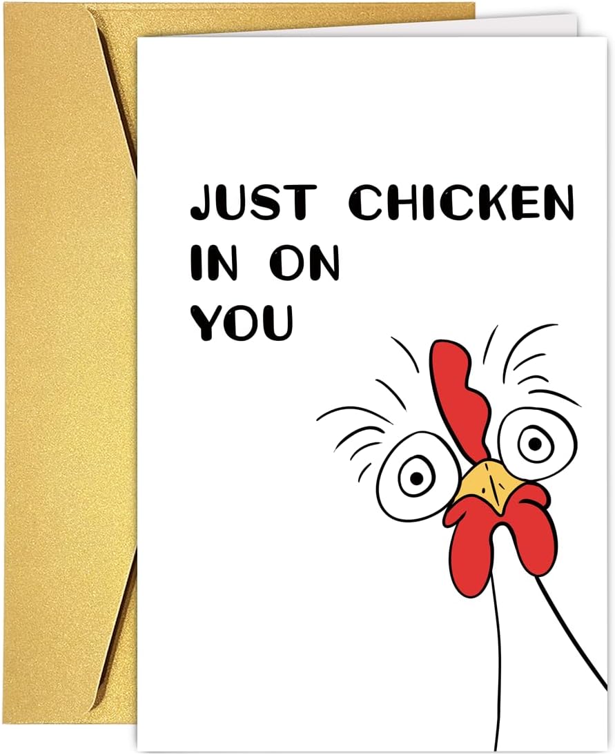 COLINHELIN Funny Thinking of You Card for Women Men, Concern for Neighbors Card, Humor Miss You Gift for Husband Wife Boyfriend Girlfriend, Encouragement Card, Hilarious Get Well Card
