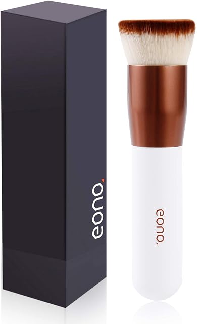 Amazon Brand - Eono Foundation Brush Kabuki Flat Top Makeup Brushes,Perfect For Blending Liquid Cream or Flawless Powder Cosmetics - Concealer, Buffing, Stippling
