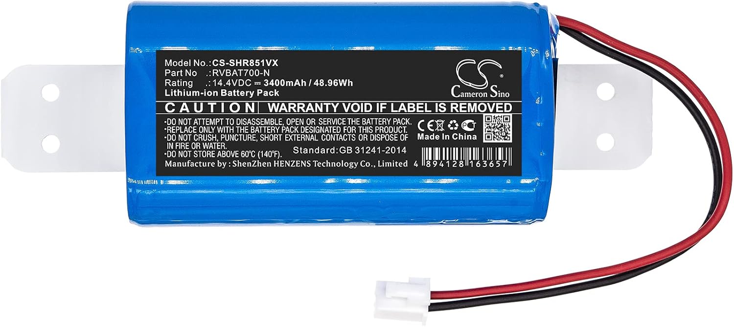 LIONX Battery Replacement for Vacuum Cleaner iCLEBO O5 Omega Part Number YCR-M07-20W YCR-M07-20W YCR-MT12-S1 5200mAh / 75.50Wh 14.52v Lithium-ion Blue