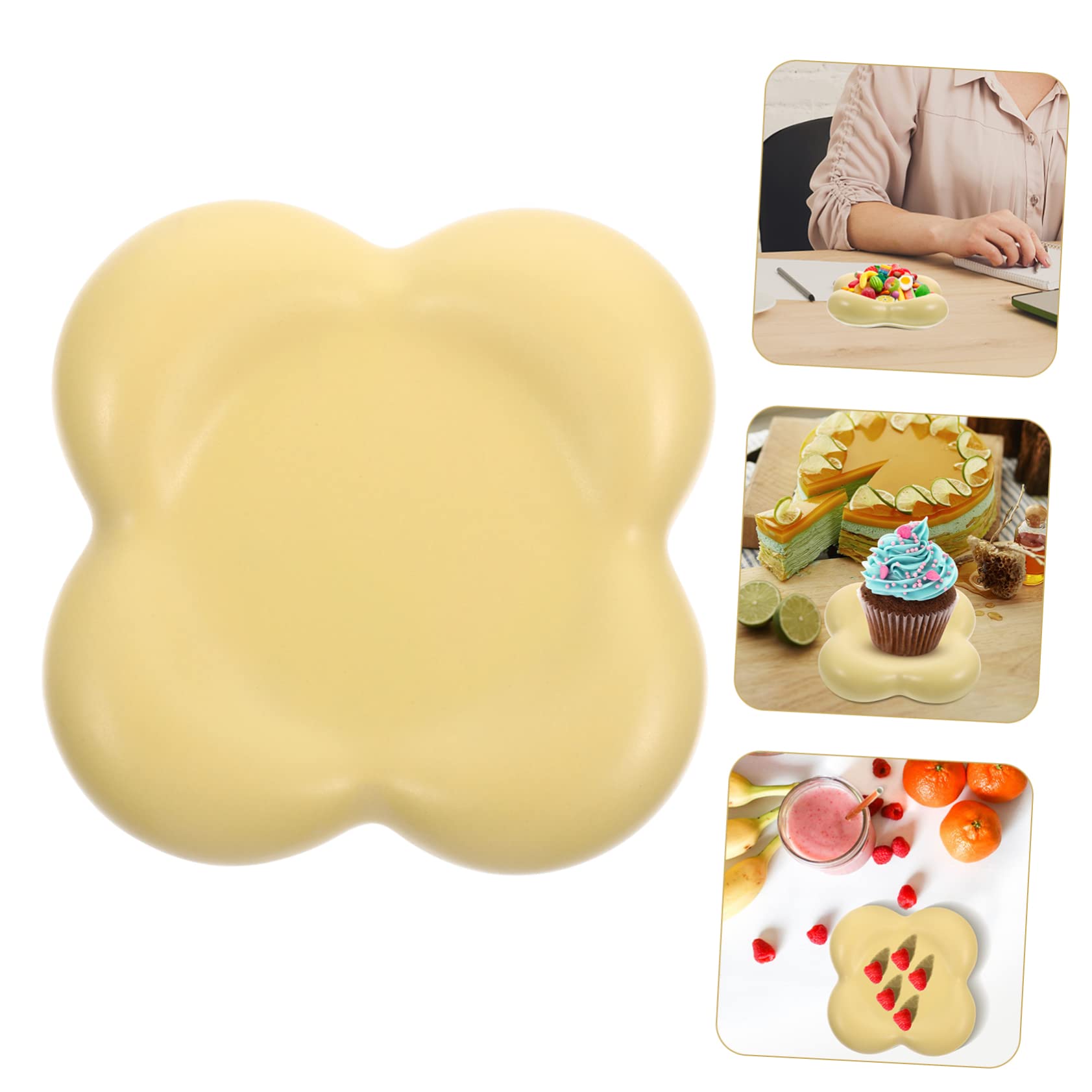 Support de baguettes 4 pièces Assiette à dessert potelée Assiettes à dîner en céramique Accessoires de charcuterie Assiettes à dessert en céramique Assiette de service en céramique Assiette de servic