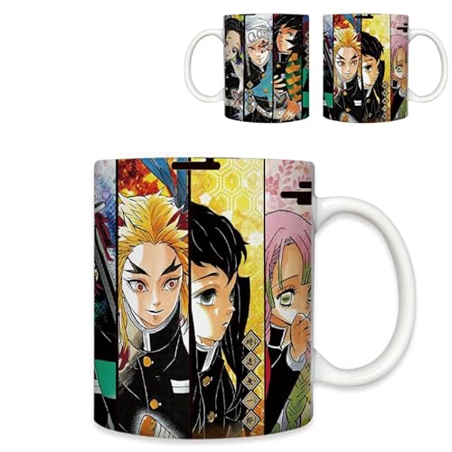 鬼滅の刃 マグカップ コーヒーカップ セラミック キャラクター 330ml ホワイト 持ち手付き おしゃれ 可愛い オフィス用 結婚祝い 贈り物