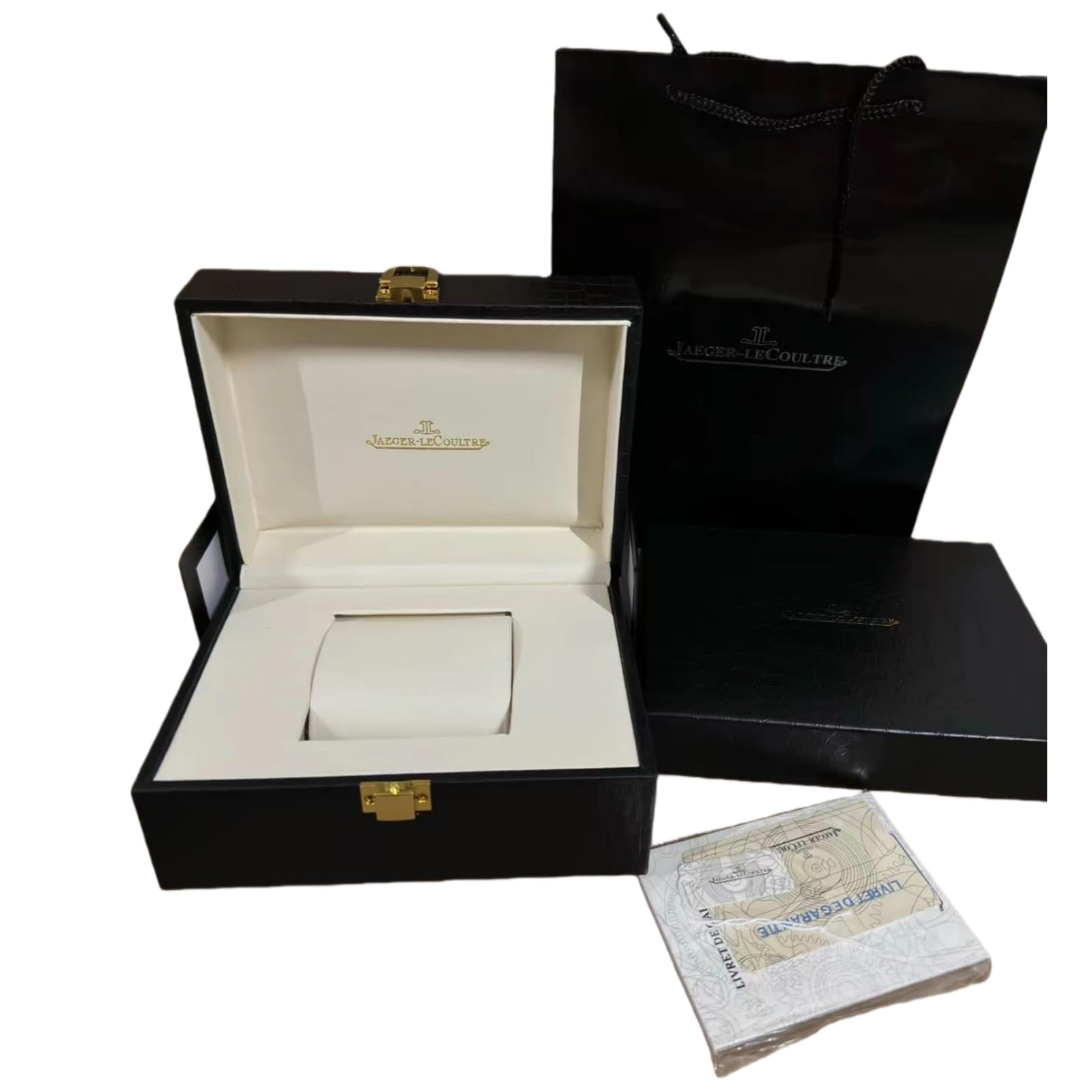 Vetrina Espositrice Orologi Slot Singolo Scatola Rettangolare Nera Cuscino Interno Morbido per Jaeger-LeCoultre