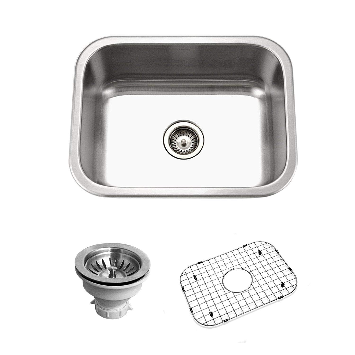 HOUZER BSS-2309 seria Belleo Topmount pojedyncza miska zlewozmywak kuchenny, stal nierdzewna
