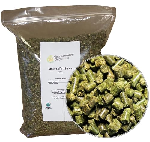 New Country Organics | Alfalfa Pellets for Livestock | Certified Organic and Non-GMO (10 lbs)
