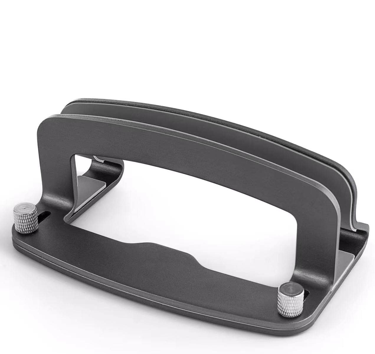 Aluminum Vertical Laptop Stand, MacBook Pro Laptop Vertical Stand Dock Holder with Adjustable Slot Fits All Laptops Notebook Tablets MacBook Air- Save Space & Improve Airflow, Grey