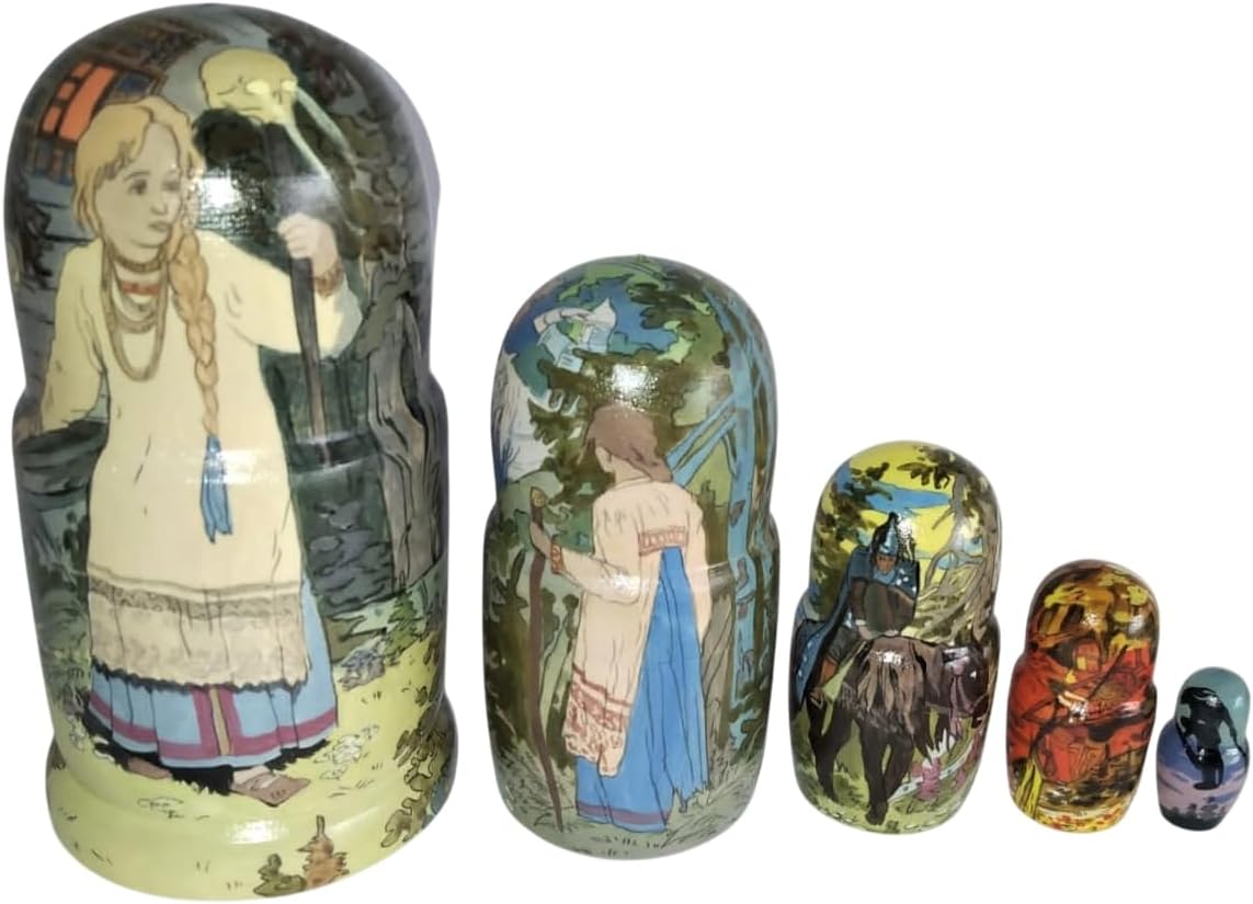 Russian Tales: Vasilisa The Beautiful Nesting Doll Handmade