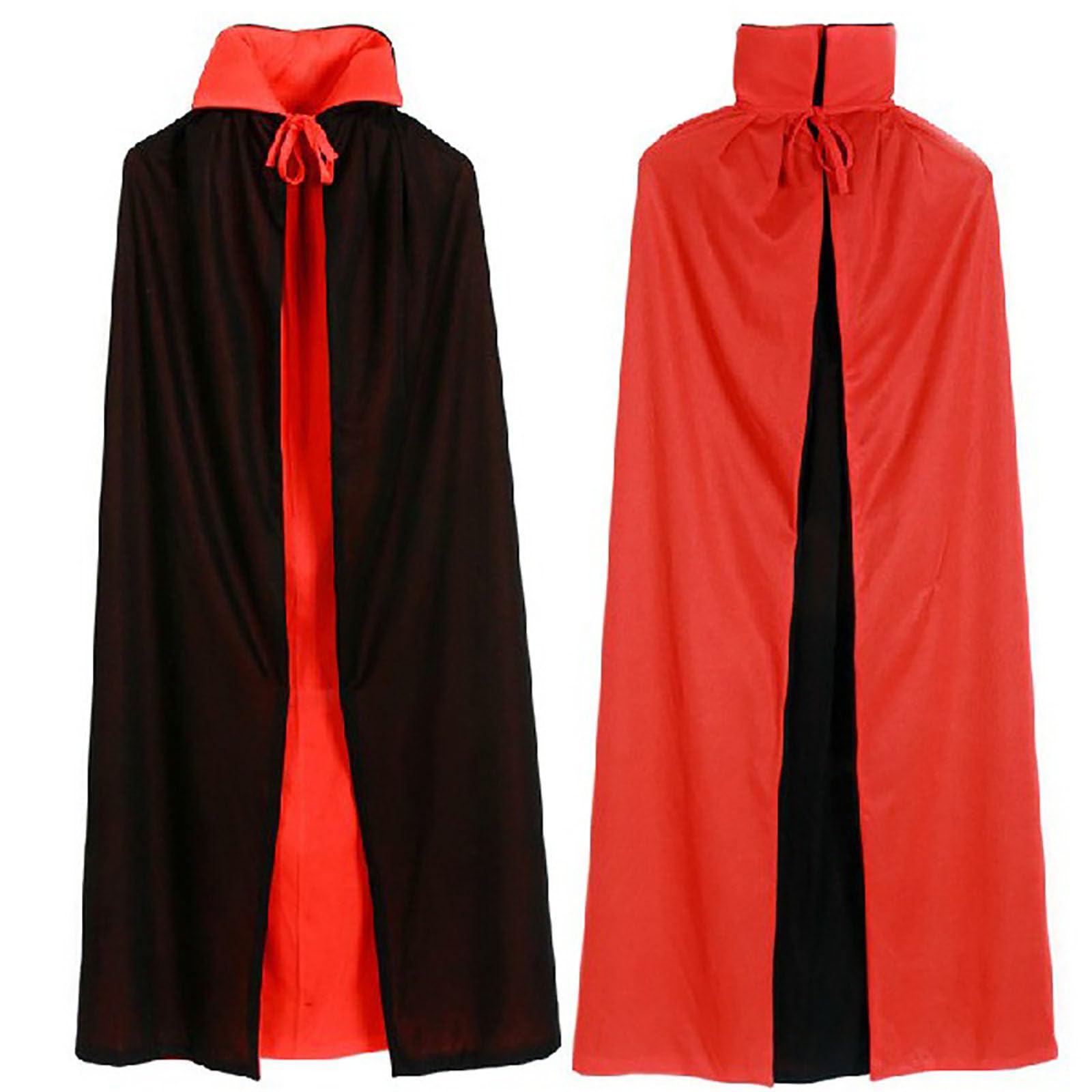 Schwarzer Samt-Umhang Mit Kapuze – Vampir Cape Für Herren & Damen, 180 Cm – Für Halloween & Karneval