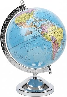 World Globe 6 Inch with Metal Stand for Kids and Student Learning 10 Years, Office and Desk Decor,Decor Globe and Vip, Occasion or Boys Birthday Gift Item