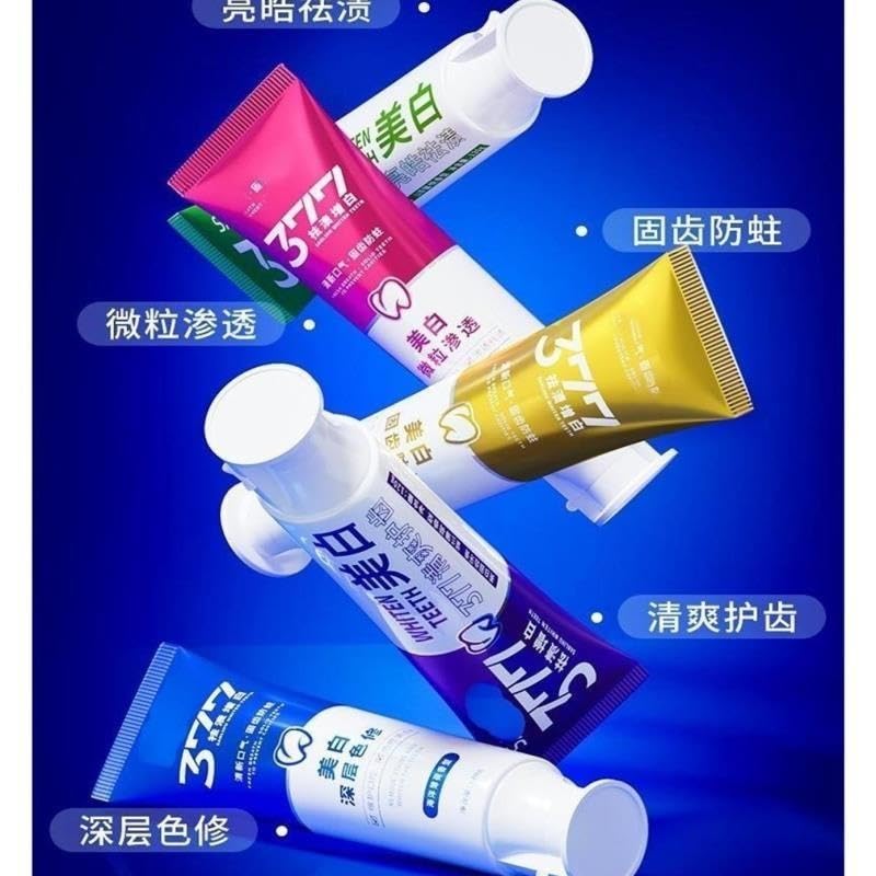 Dentifrice blanchissant et protecteur des gencives, cinq styles